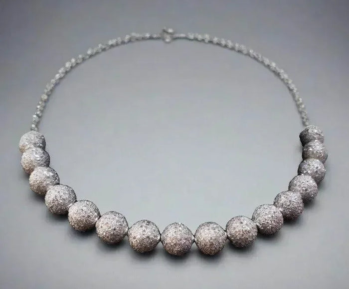 10 mm 925 Sterling Silver Beads Round Diamond Shape - K Jewelry Accessories
