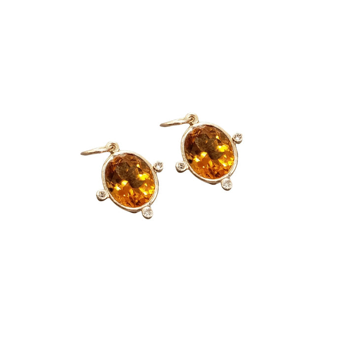14k Brandy Citrine Pendant Gold In Oval Shape - K Jewelry Accessories