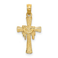 14K Cross w/ Drape Charm