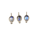 14k Gold Blue Schiller Moonstone Charm Pendant - K Jewelry Accessories