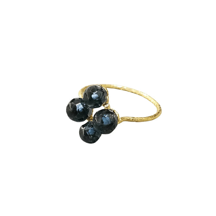 14K Gold Drilled London Blue Topaz Ring - K Jewelry Accessories