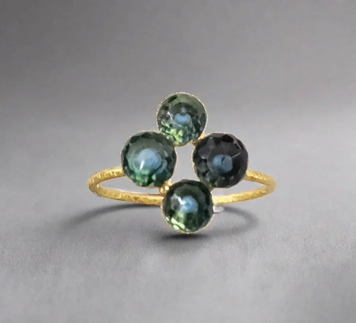 14K Gold Drilled London Blue Topaz Ring - K Jewelry Accessories