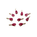 14k Gold Pear Ruby Pendant Charm - K Jewelry Accessories