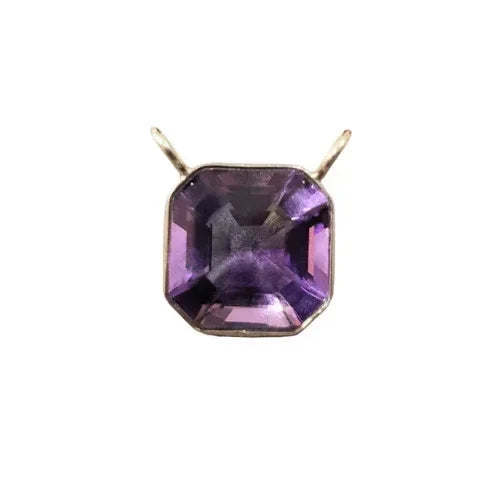 14k Octagon Shape Purple Amethyst Gold Pendant - K Jewelry Accessories
