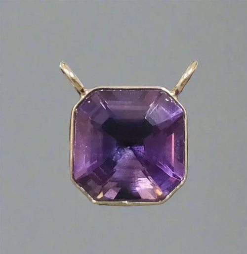 14k Octagon Shape Purple Amethyst Gold Pendant - K Jewelry Accessories