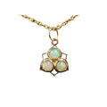 18k Gold Ethiopian Opal Dainty Pendant - K Jewelry Accessories