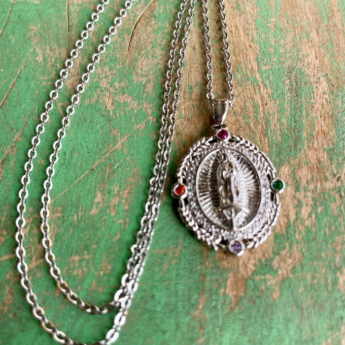 Jeweled OLG Pendant Necklace or Earrings