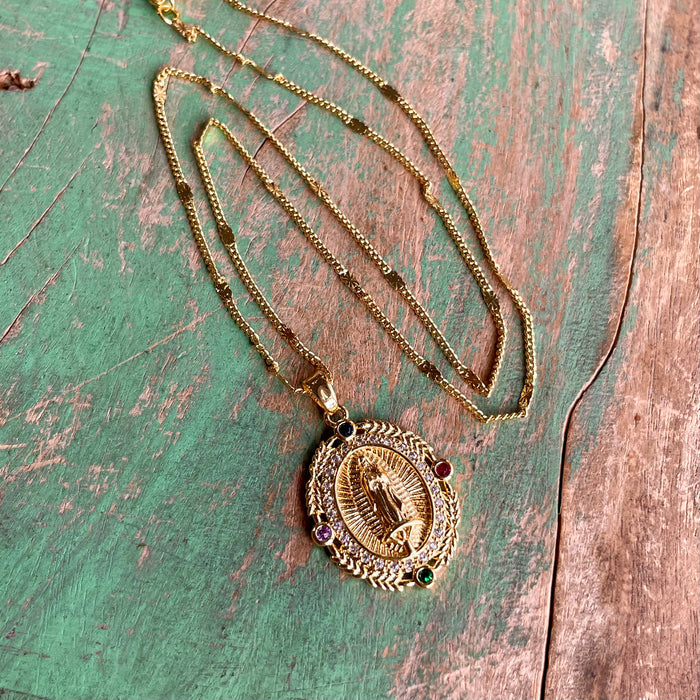 Jeweled OLG Pendant Necklace or Earrings