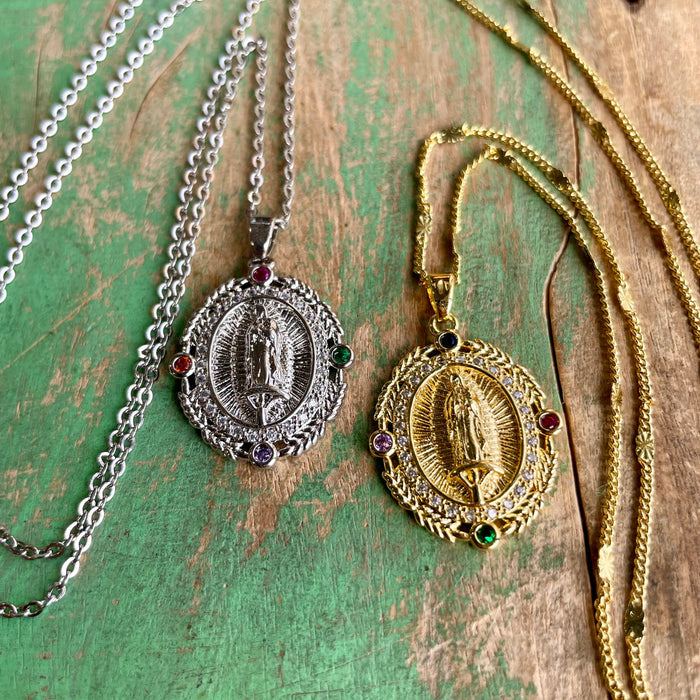 Jeweled OLG Pendant Necklace or Earrings