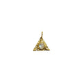 925 Gold Vermeil Rainbow Moonstone Charm Hammered triangle - K Jewelry Accessories