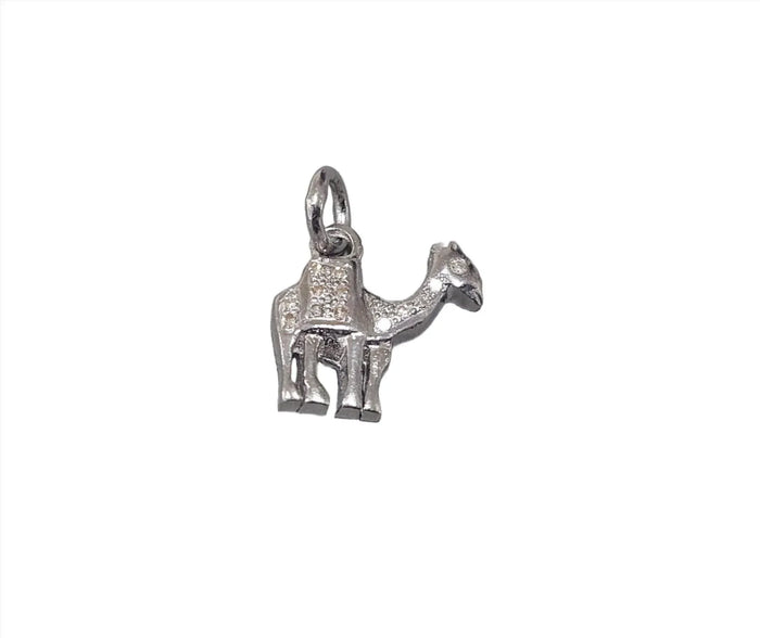 925 Sterling Silver Diamond Bird, Camel & Peacock Pendant - K Jewelry Accessories