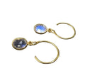 9k Oval Shape Rainbow Moonstone Gold Earrings - K Jewelry Accessories
