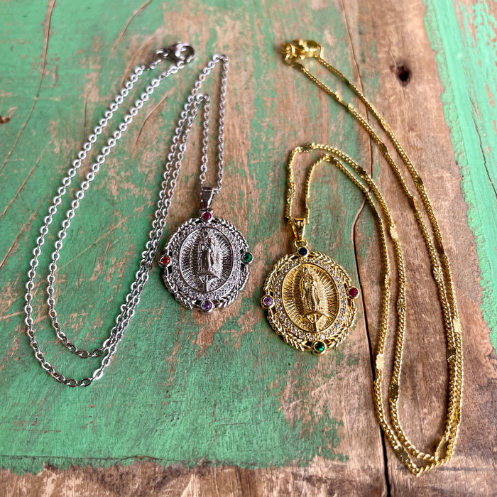 Jeweled OLG Pendant Necklace or Earrings