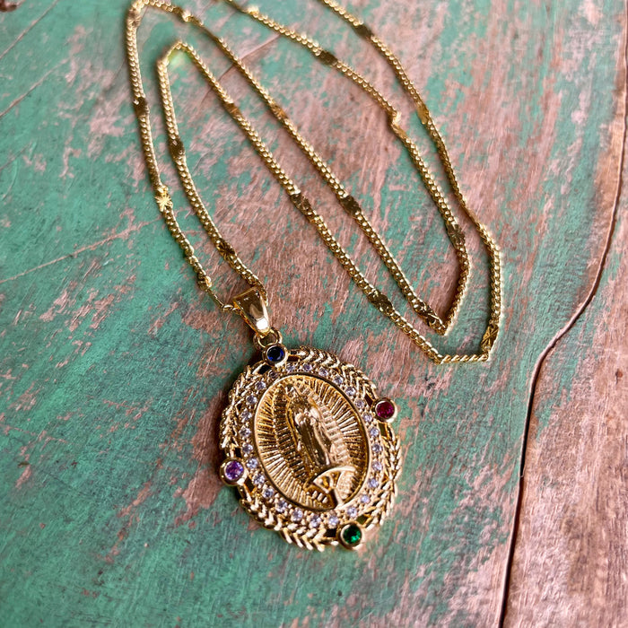 Jeweled OLG Pendant Necklace or Earrings
