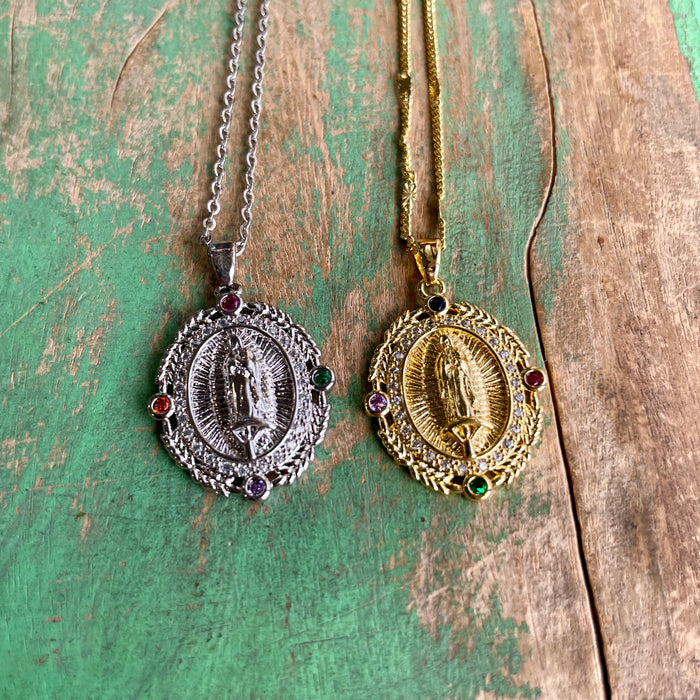 Jeweled OLG Pendant Necklace or Earrings