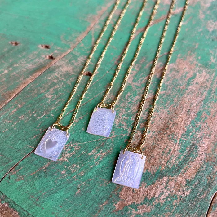 Long Lasting 18k Gold Plated Scapular Necklace