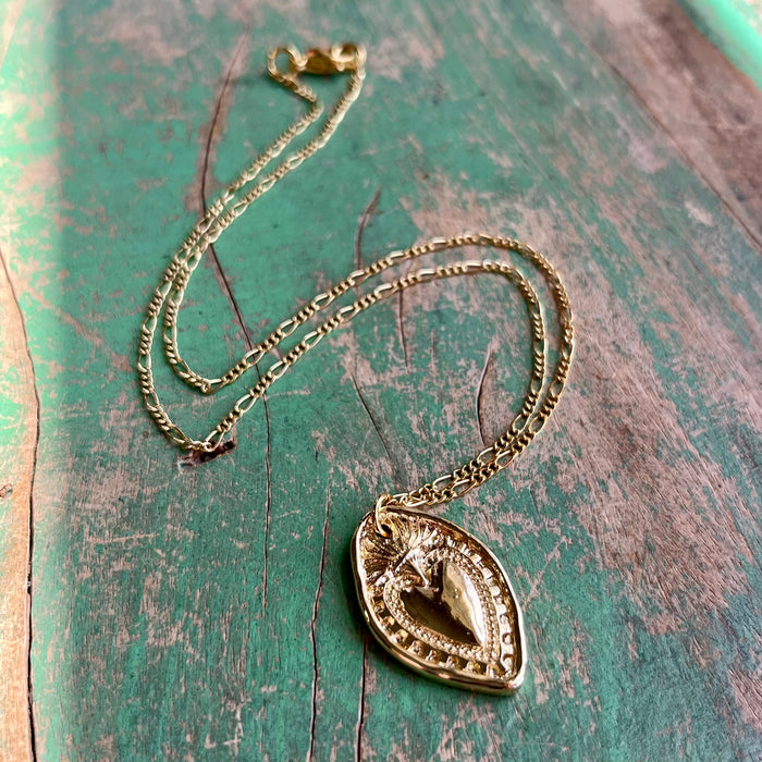 Long Lasting Sacred Heart Necklace or Earrings