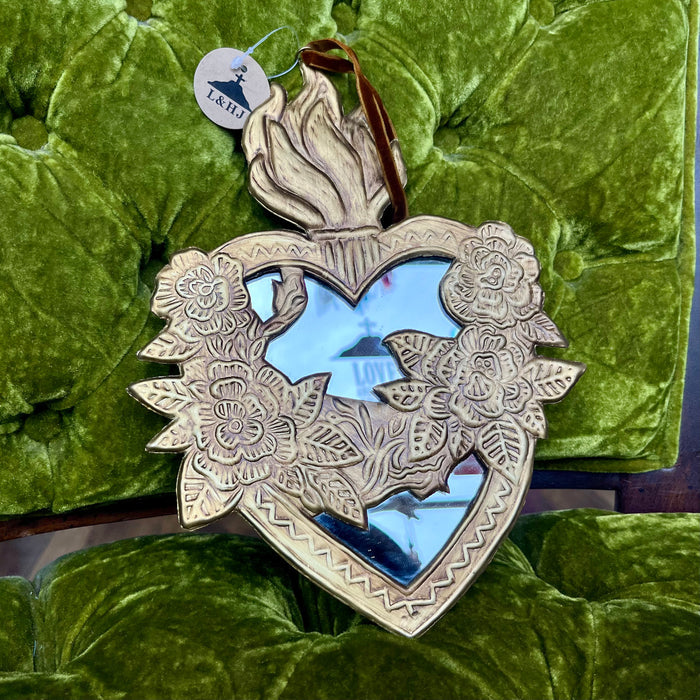 Discontinued Tin Immaculate Heart of Mary Mirror