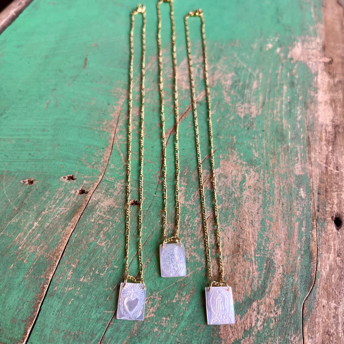 Long Lasting 18k Gold Plated Scapular Necklace