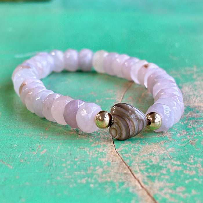 Pink Quartz Faith Bracelet