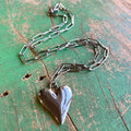 Stainless Steel Silver Puffy Heart