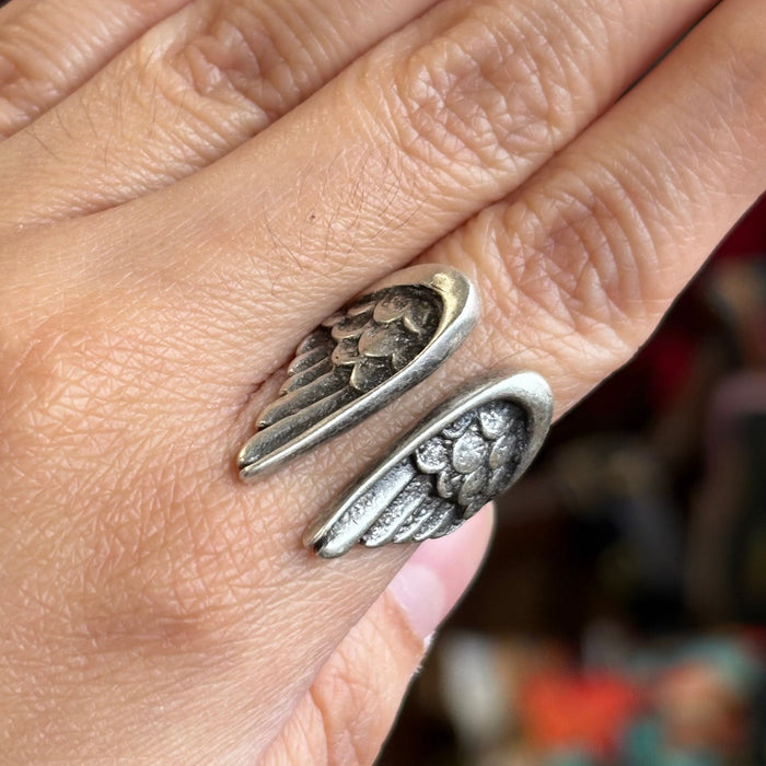 Adjustable Angel Wings Ring