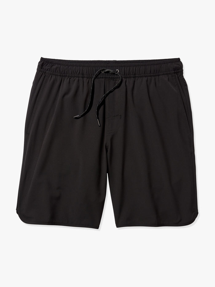 A pair of black 8 inch Anchor Trunks on a white background