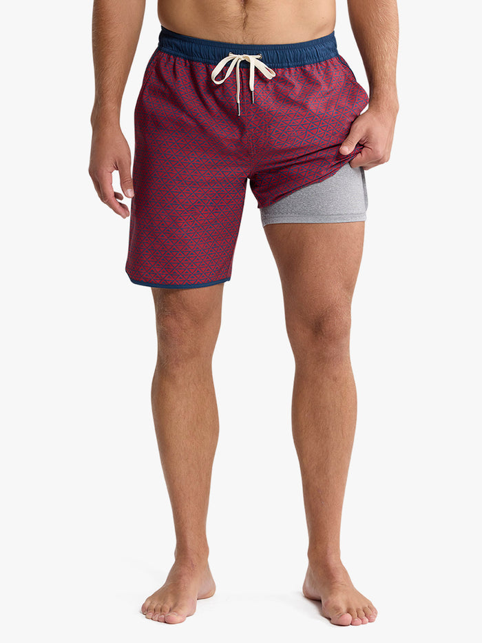 Anchor Trunk | Nautical Red Wavy Geo