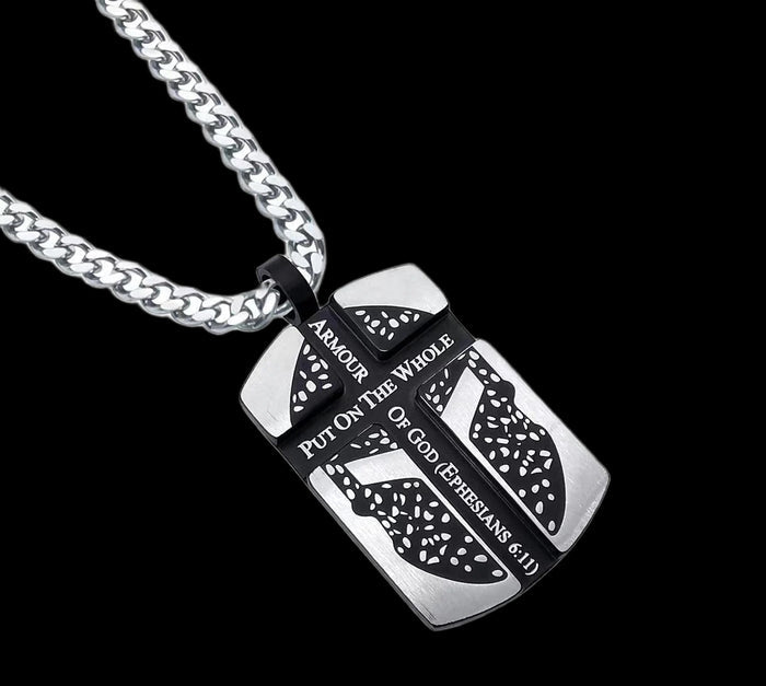 Armour Of God Helmet Shield 24" Necklace