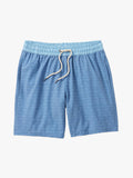 A pair of blue waves Bayberry trunks with a drawstring elastic waistband.