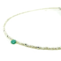 Beach Bliss pearl and Larimar necklace crafted in 925 sterling silver with genuine freshwater pearl and blue Larimar gemstones