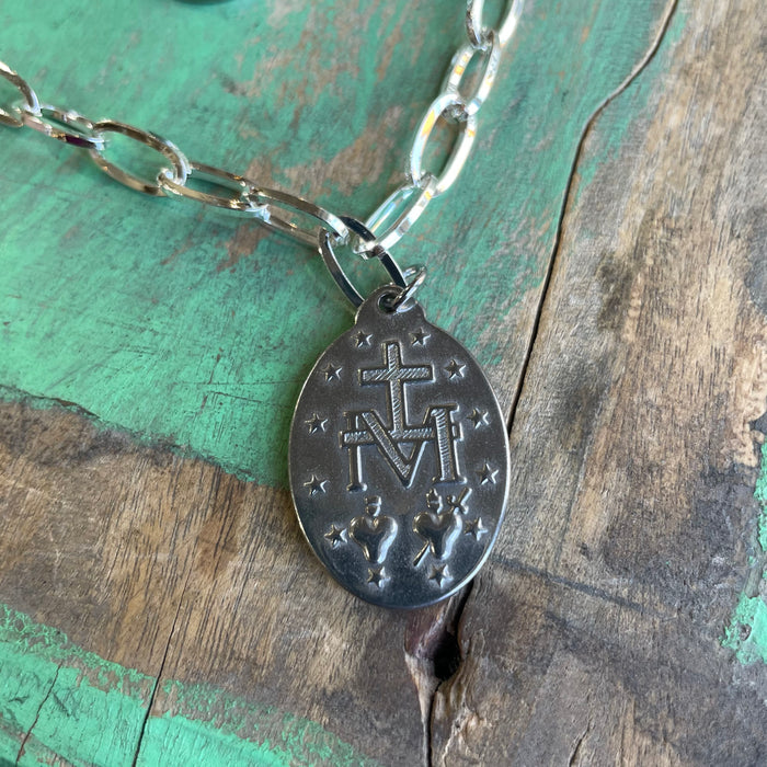 Big Medal Link Necklace or Bracelet