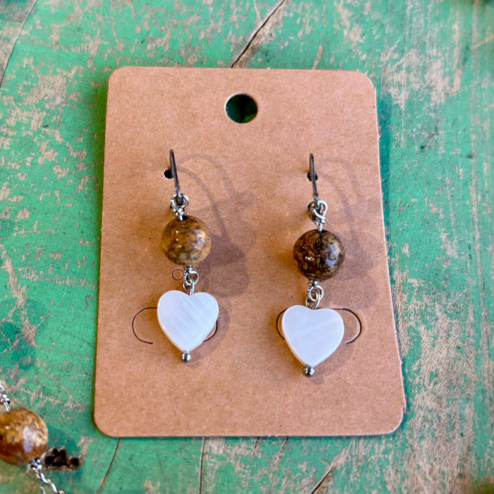 Bold Sacred Heart Necklace, Earrings or Adjustable Ring