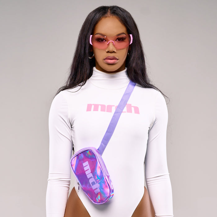 Purple Thigh Bag on Body 7