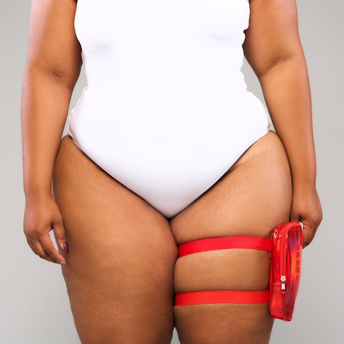 Red Thigh Bag on Body 2