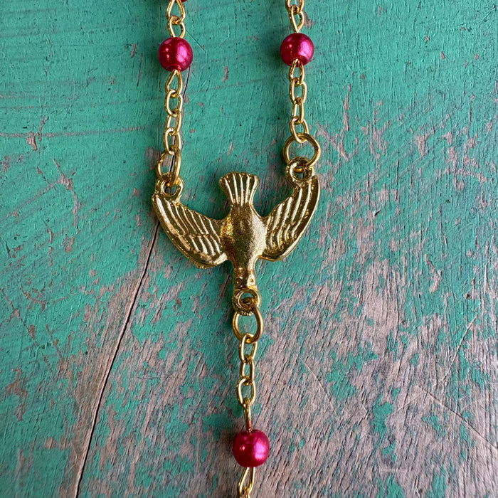 Confirmation Rosary in Gold Case