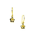 Gold vermeil frangipani hook earrings inspired by tropical coastal Australian style