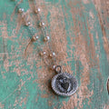 Dainty Sacred Heart Mother of Pearl Beaded Necklace