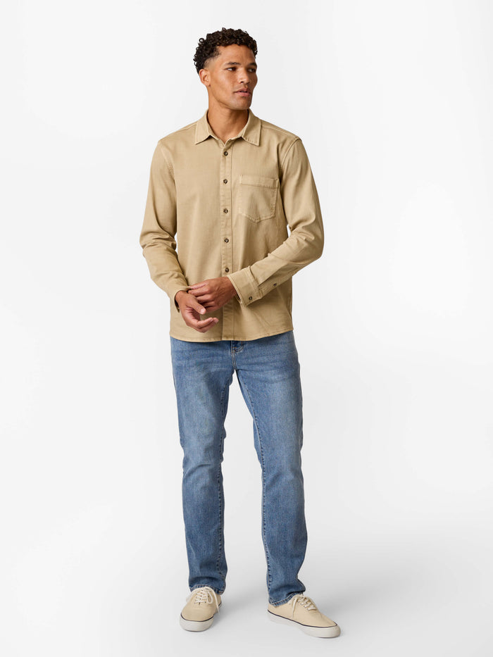 Driftwood Denim Shirt | Khaki Overdye