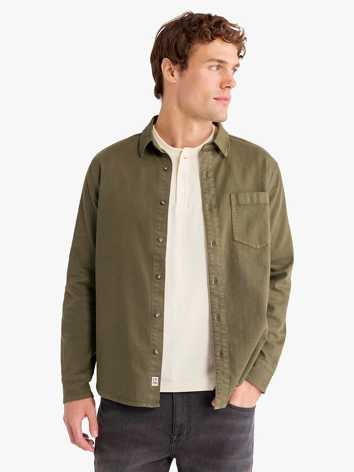 Driftwood Denim Shirt | Olive Overdye