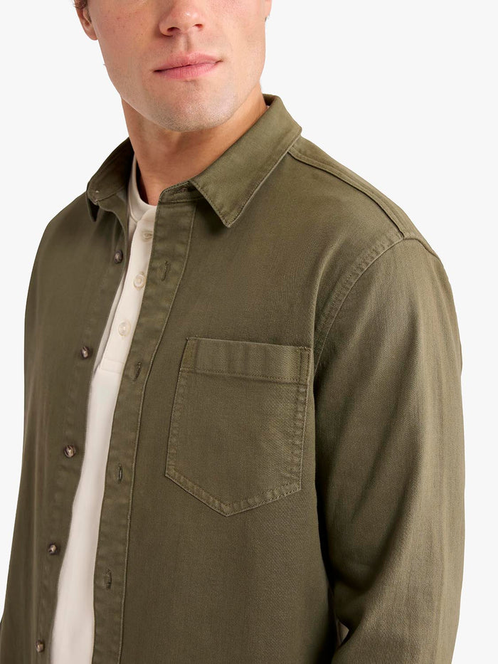 Driftwood Denim Shirt | Olive Overdye
