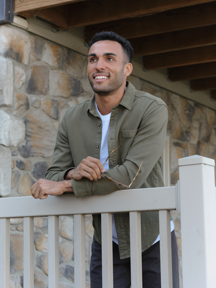Driftwood Denim Shirt | Olive Overdye