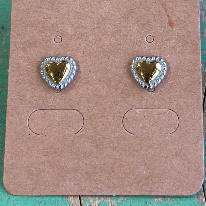 Faithful Love Two Tone Necklace or Earrings