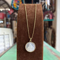 Gold Chain with Mother of Pearl Our Lady of Grace Pendant
