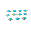 Gold Vermeil Arizona Blue Turquoise Charm Handmade - K Jewelry Accessories