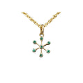 Gold Zambian 18k Emerald Floral Pendant Charm - K Jewelry Accessories