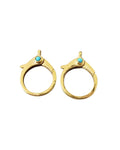 Handmade Arizona Turquoise Clasp: 18k Gold Vermeil Sterling Silver Pendant