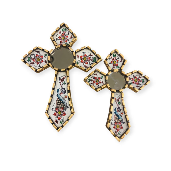 Handmade Peruvian Cross Mirror, Home Wall Decor