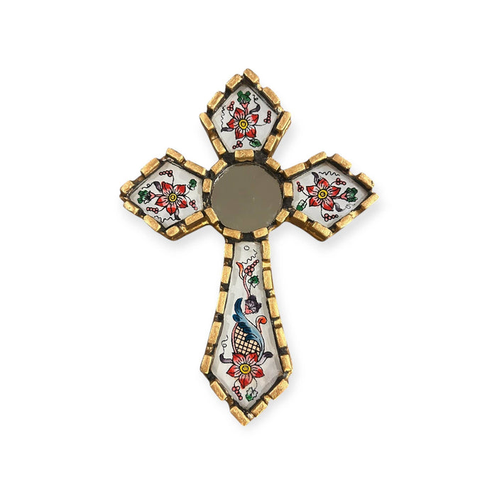 Handmade Peruvian Cross Mirror, Home Wall Decor