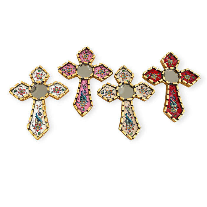 Handmade Peruvian Cross Mirror, Home Wall Decor